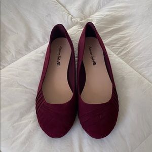 Wine/burgundy colored flats